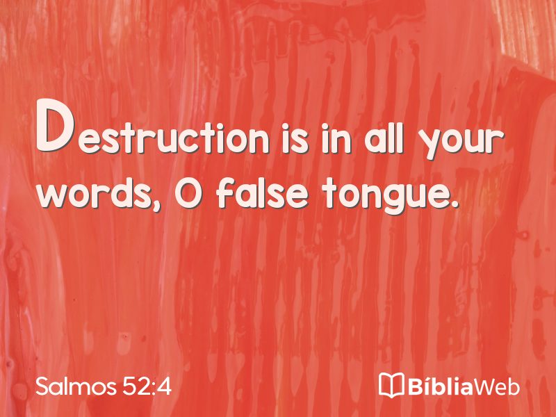 Salmos 52:4 em imagem para compartilhar