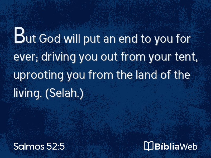 Salmos 52:5 em imagem para compartilhar