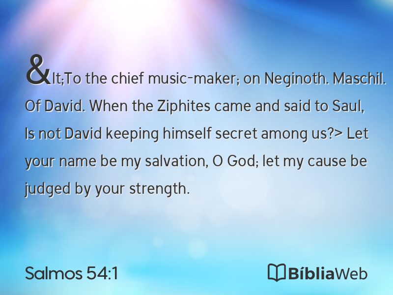 Salmos 54:1 em imagem para compartilhar
