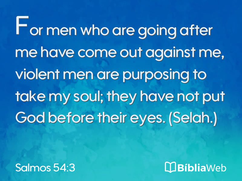Salmos 54:3 em imagem para compartilhar