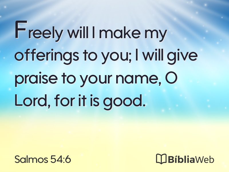Salmos 54:6 em imagem para compartilhar