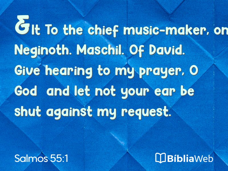 Salmos 55:1 em imagem para compartilhar