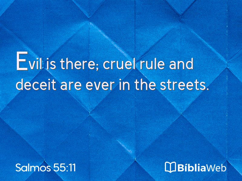 Salmos 55:11 em imagem para compartilhar