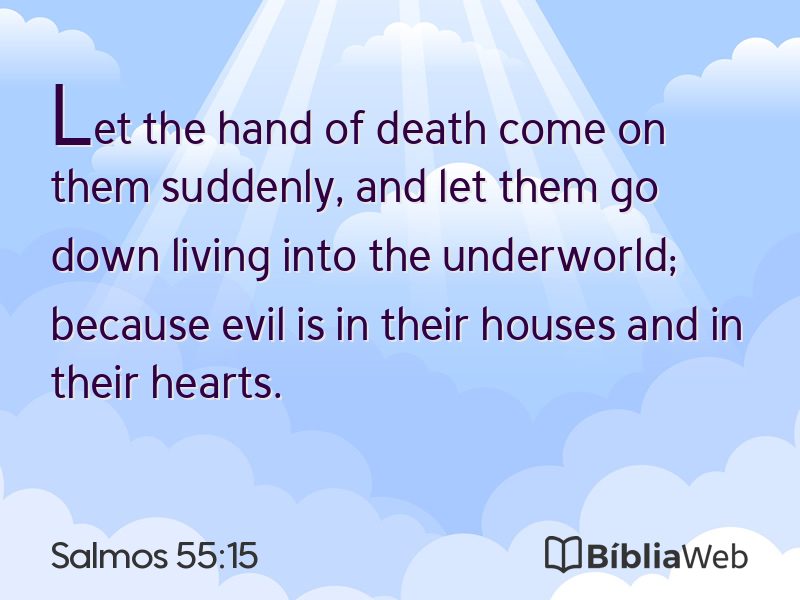 Salmos 55:15 em imagem para compartilhar