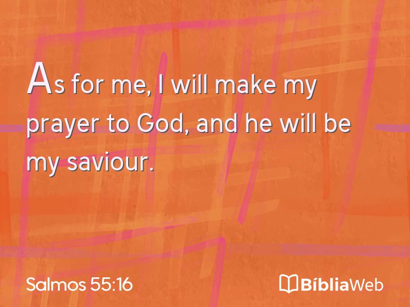 Salmos 55:16 em imagem para compartilhar