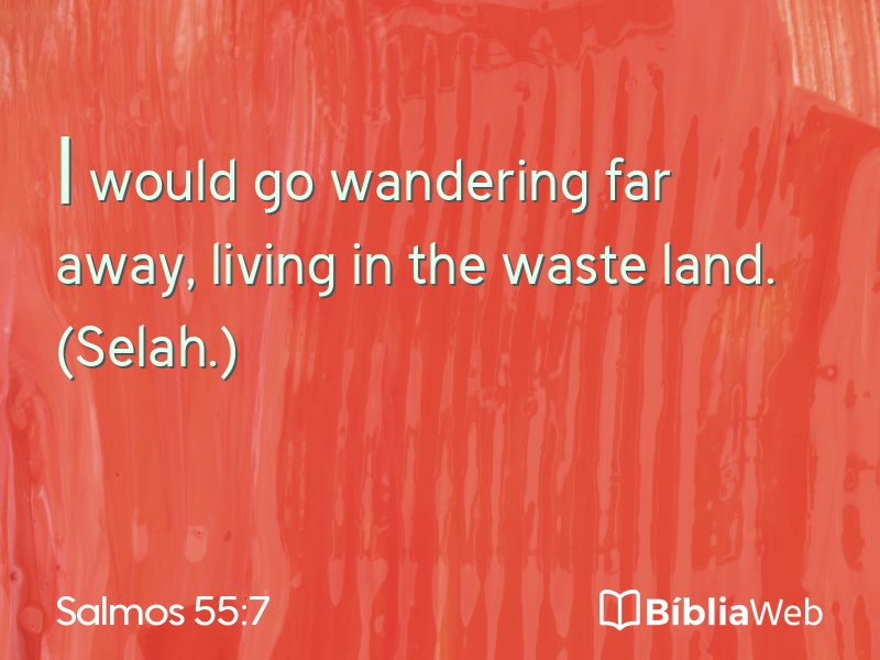 Salmos 55:7 em imagem para compartilhar