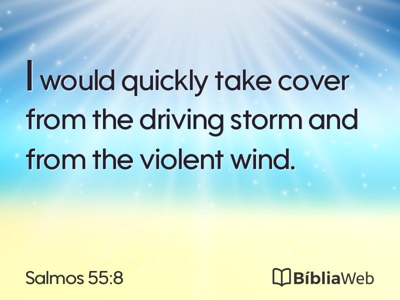Salmos 55:8 em imagem para compartilhar