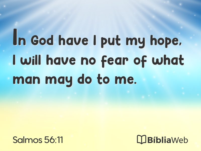 Salmos 56:11 em imagem para compartilhar