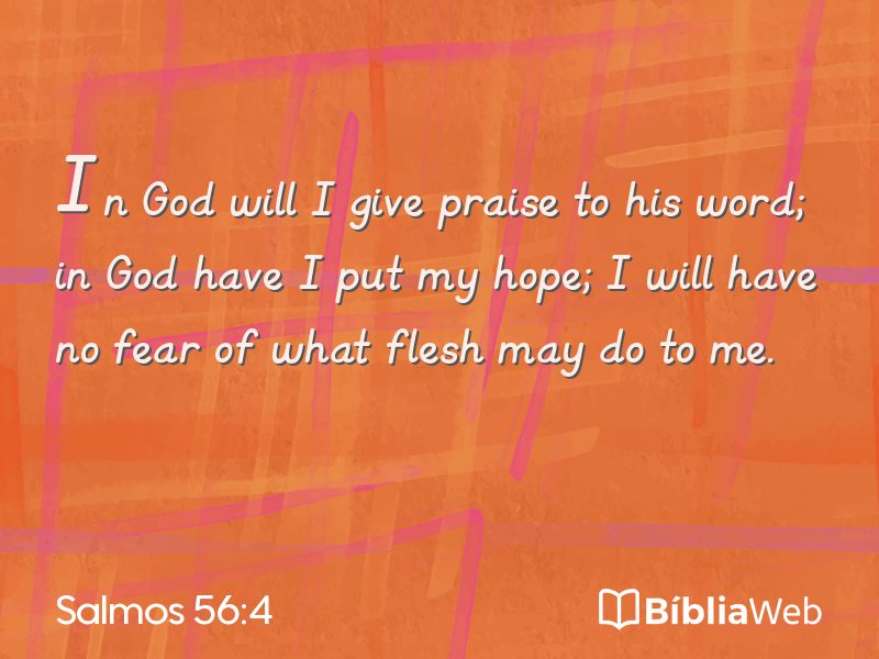 Salmos 56:4 em imagem para compartilhar