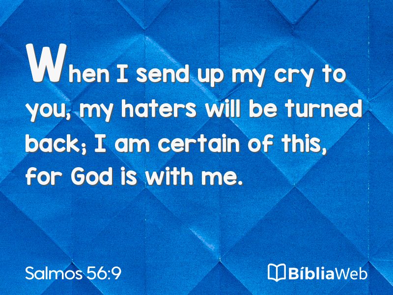 Salmos 56:9 em imagem para compartilhar