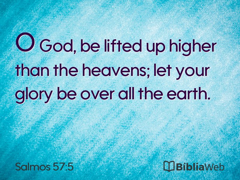 Salmos 57:5 em imagem para compartilhar