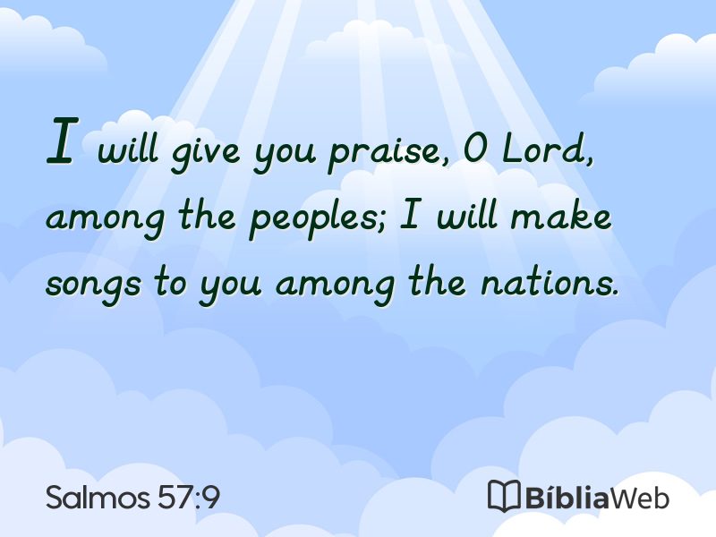 Salmos 57:9 em imagem para compartilhar