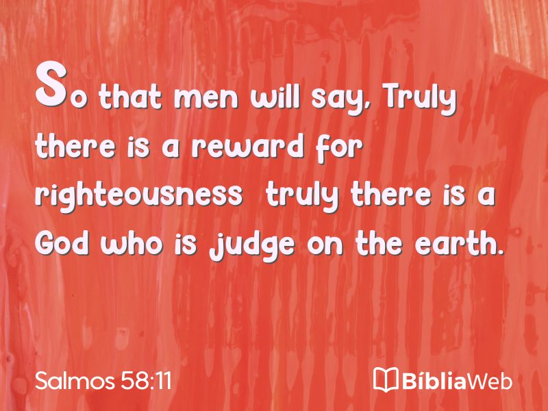 Salmos 58:11 em imagem para compartilhar