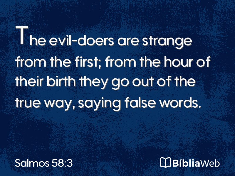 Salmos 58:3 em imagem para compartilhar