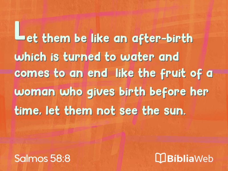 Salmos 58:8 em imagem para compartilhar