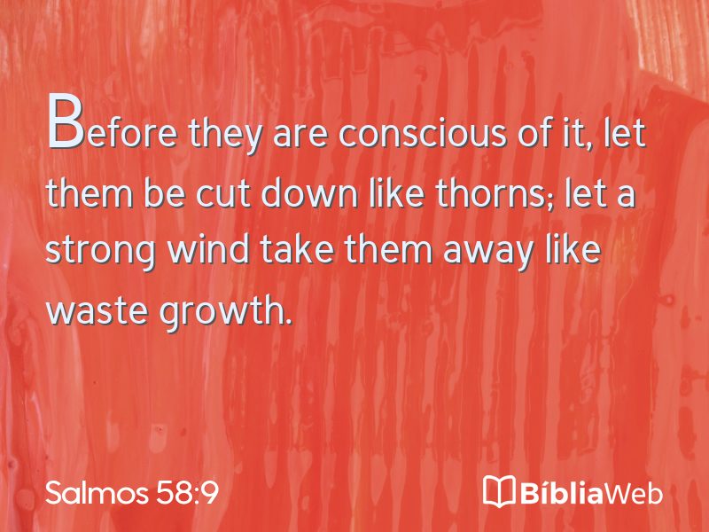 Salmos 58:9 em imagem para compartilhar