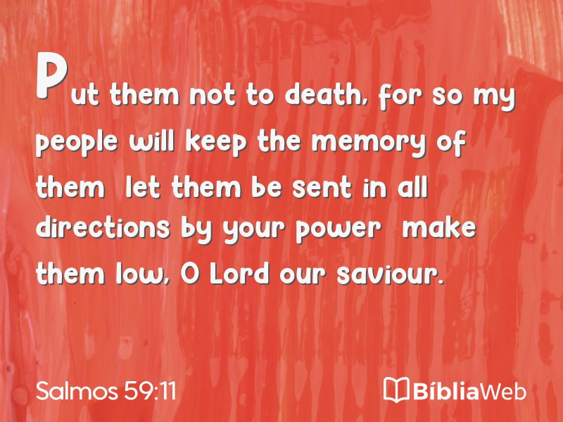 Salmos 59:11 em imagem para compartilhar