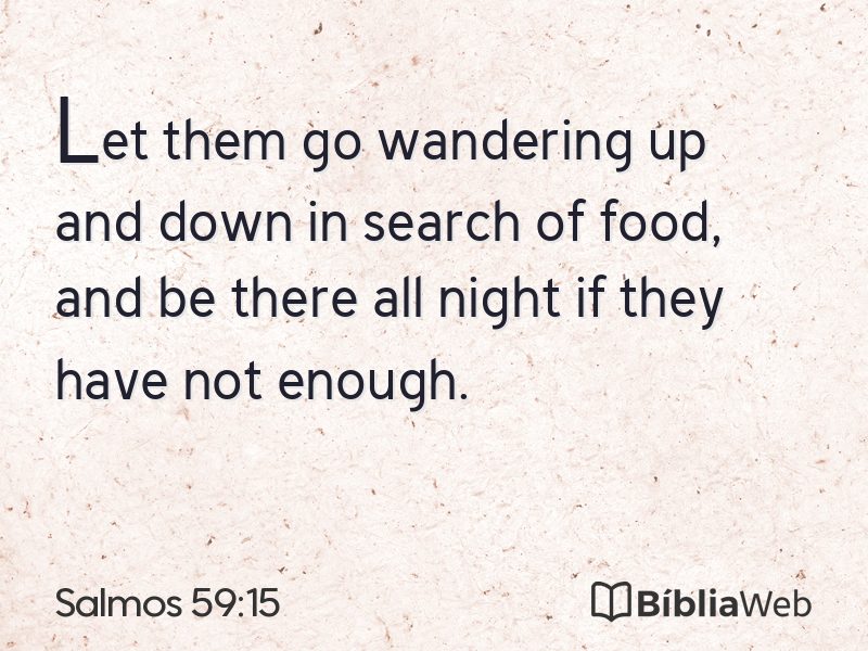 Salmos 59:15 em imagem para compartilhar