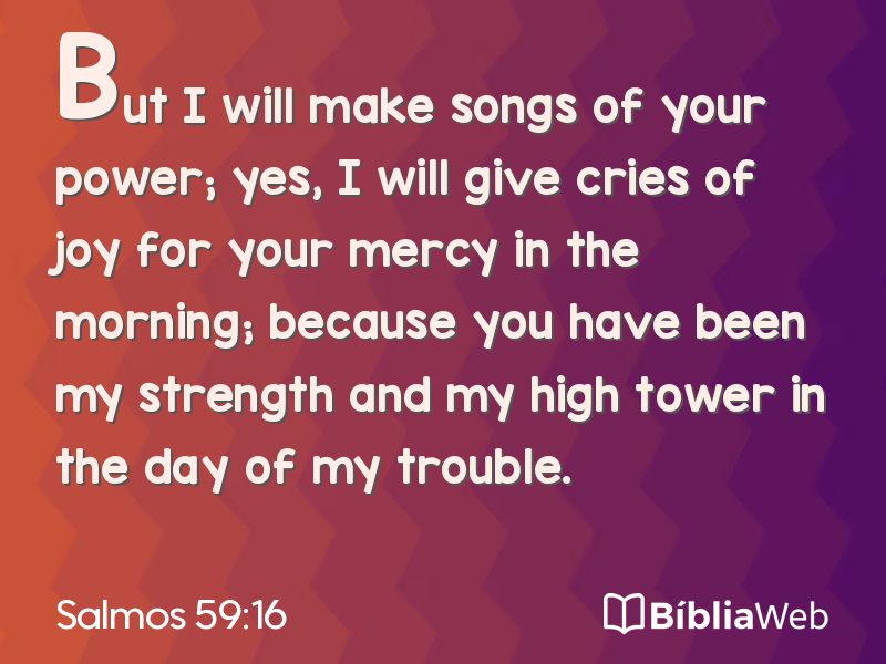 Salmos 59:16 em imagem para compartilhar