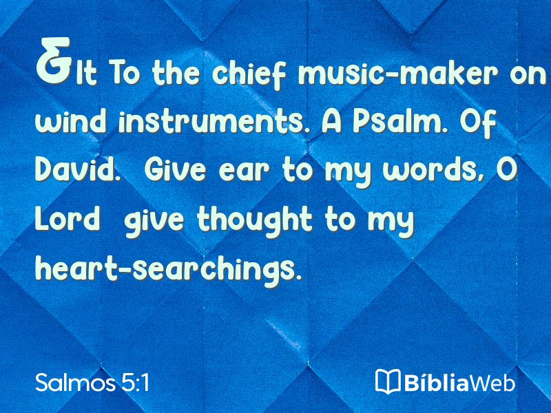 Salmos 5:1 em imagem para compartilhar
