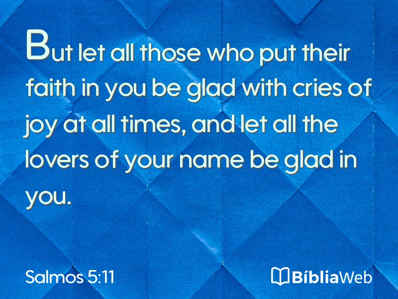 Salmos 5:11 em imagem para compartilhar