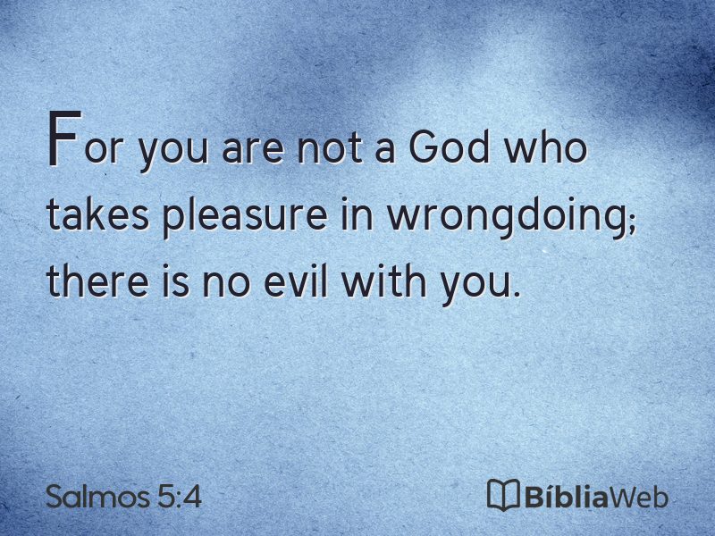 Salmos 5:4 em imagem para compartilhar