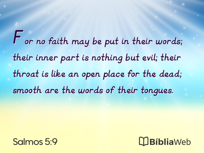 Salmos 5:9 em imagem para compartilhar