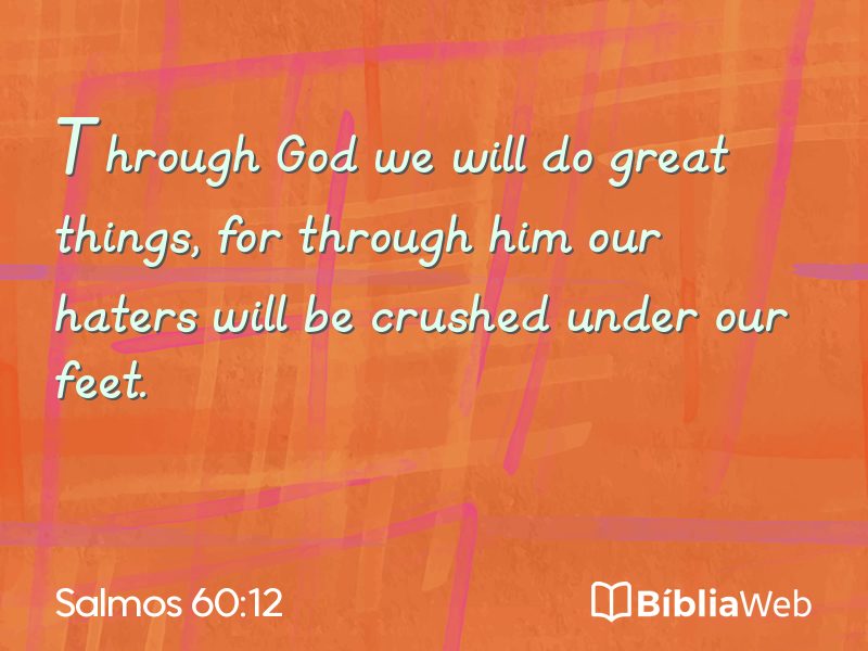 Salmos 60:12 em imagem para compartilhar