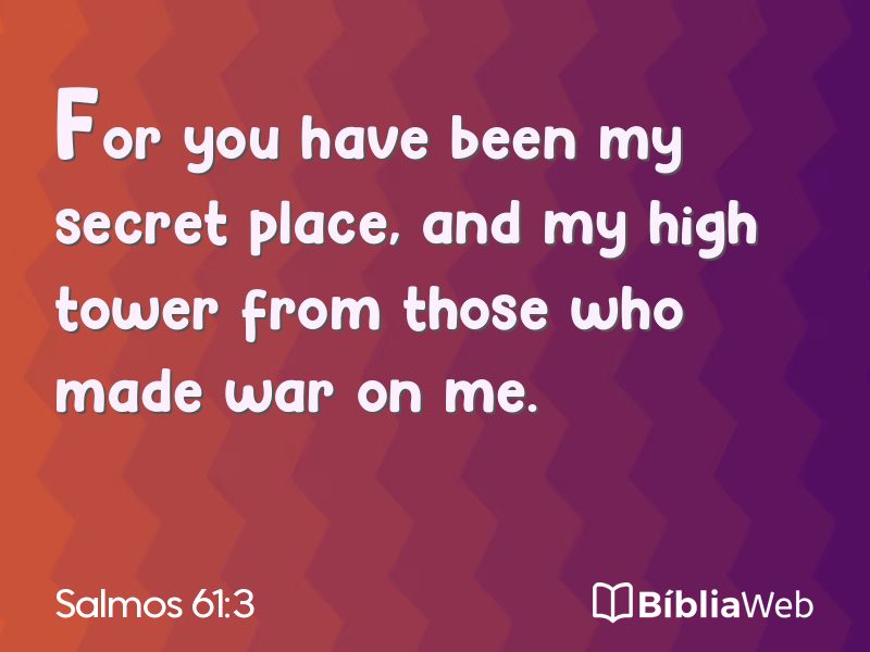 Salmos 61:3 em imagem para compartilhar