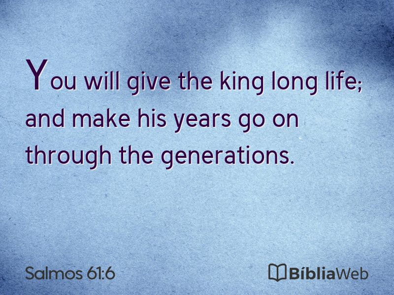 Salmos 61:6 em imagem para compartilhar