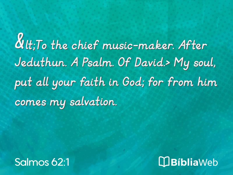 Salmos 62:1 em imagem para compartilhar
