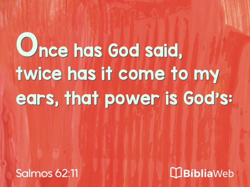 Salmos 62:11 em imagem para compartilhar