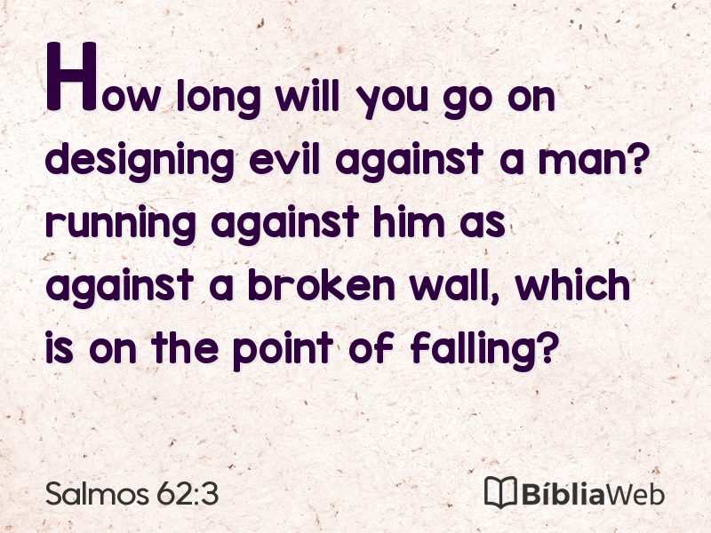 Salmos 62:3 em imagem para compartilhar