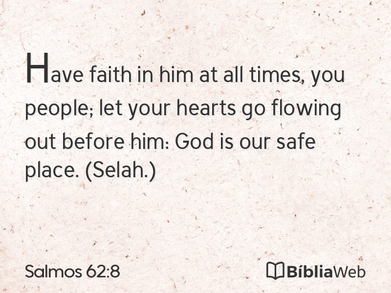 Salmos 62:8 em imagem para compartilhar