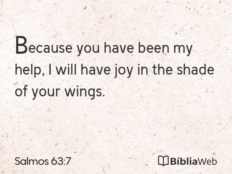 Salmos 63:7 em imagem para compartilhar