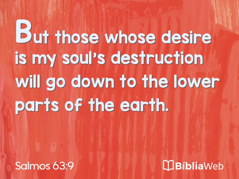 Salmos 63:9 em imagem para compartilhar