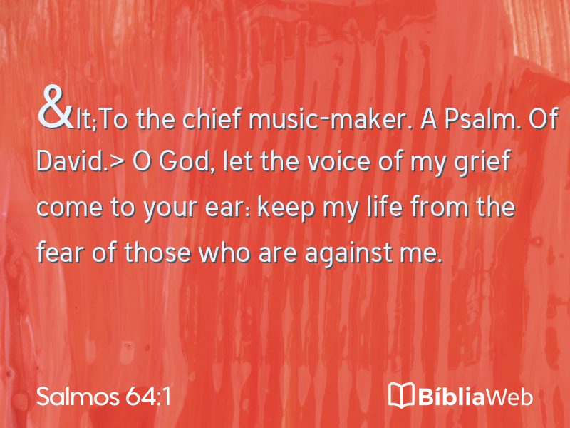 Salmos 64:1 em imagem para compartilhar