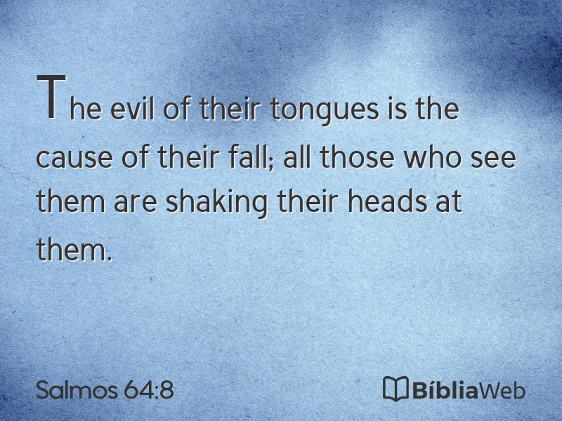 Salmos 64:8 em imagem para compartilhar