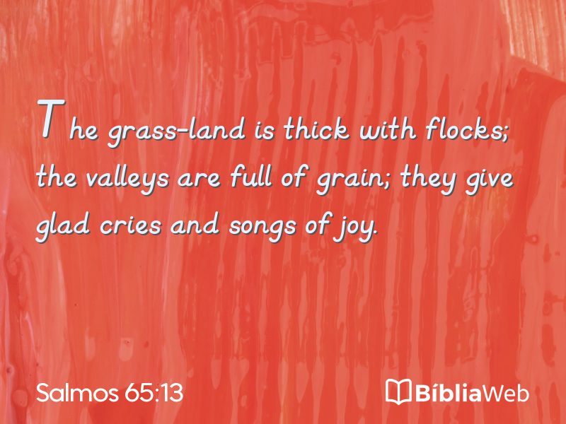 Salmos 65:13 em imagem para compartilhar
