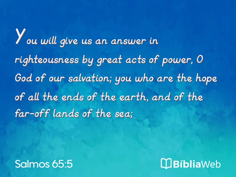 Salmos 65:5 em imagem para compartilhar