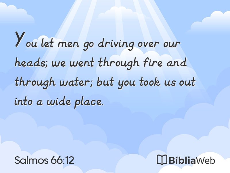 Salmos 66:12 em imagem para compartilhar