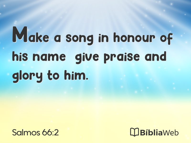 Salmos 66:2 em imagem para compartilhar