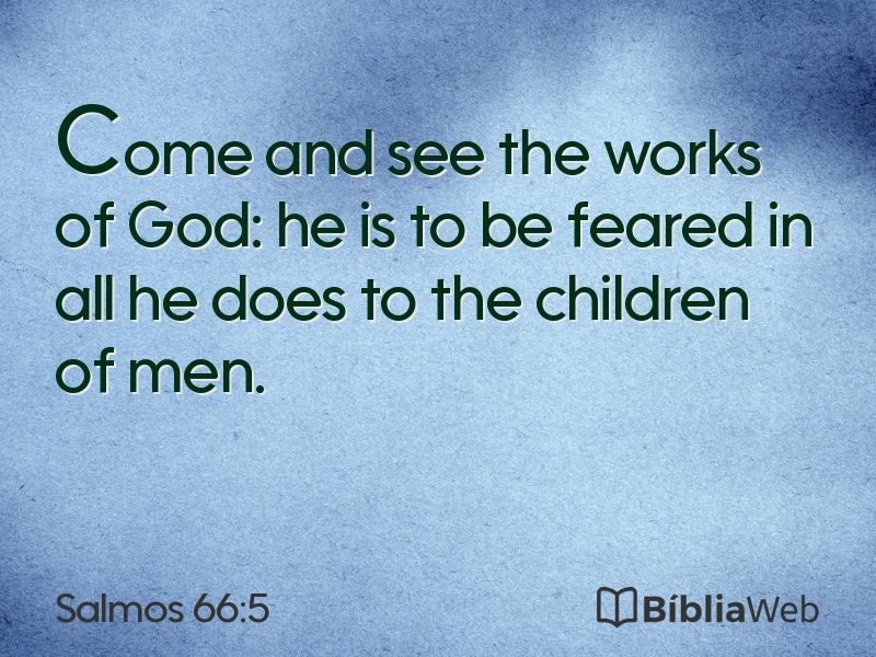 Salmos 66:5 em imagem para compartilhar