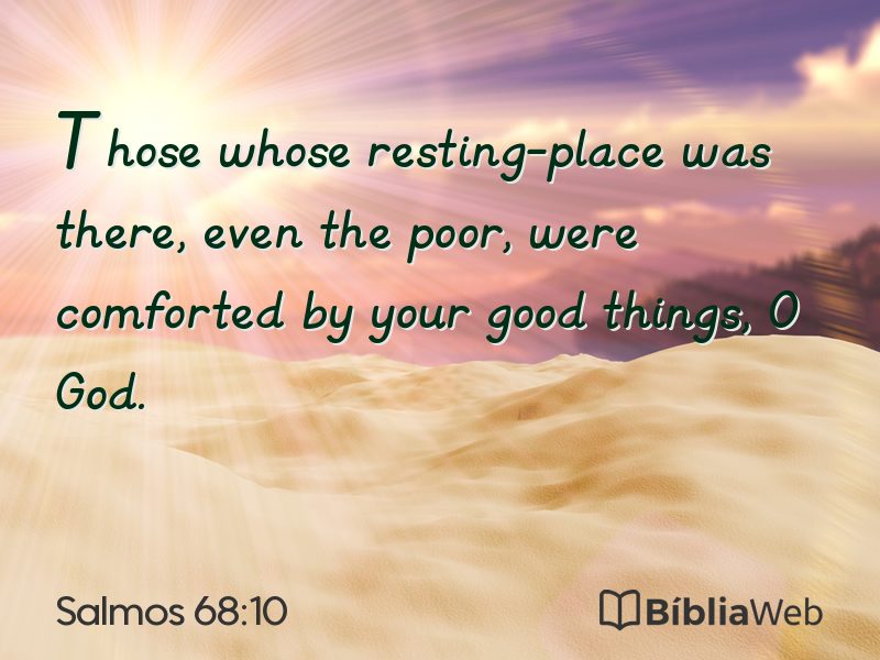Salmos 68:10 em imagem para compartilhar