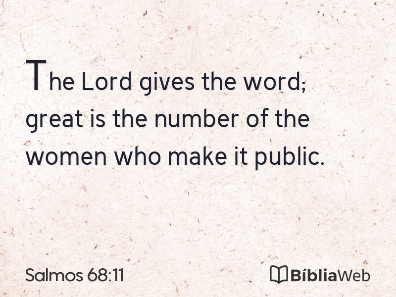 Salmos 68:11 em imagem para compartilhar