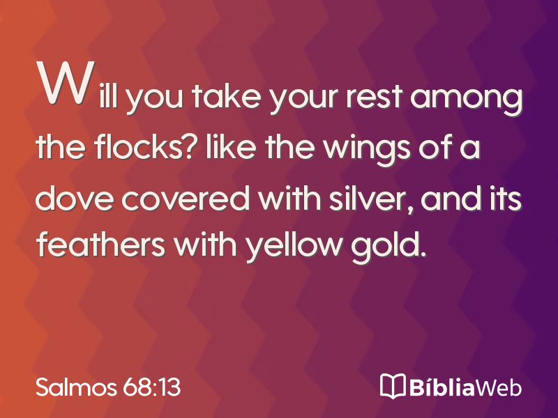 Salmos 68:13 em imagem para compartilhar