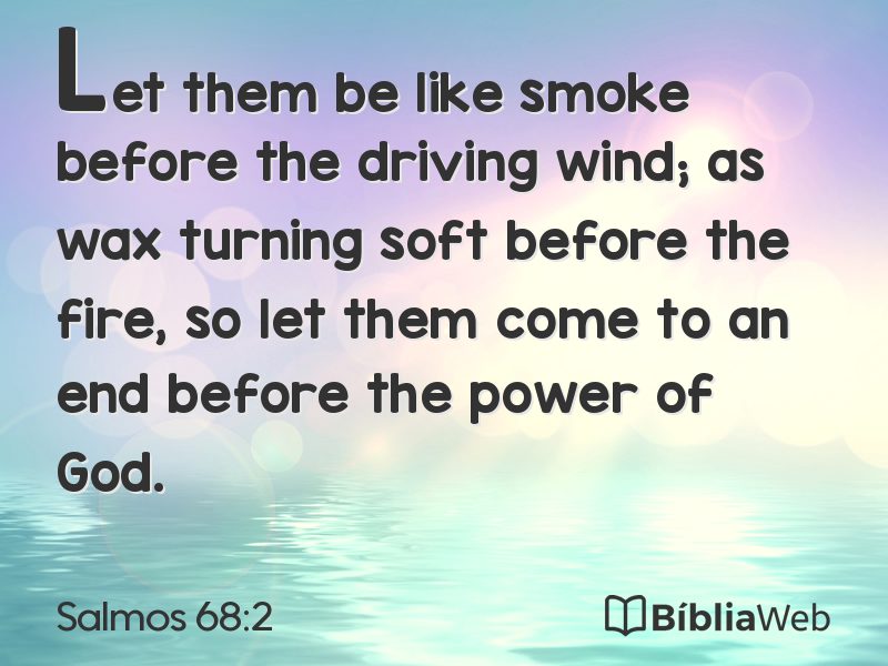 Salmos 68:2 em imagem para compartilhar