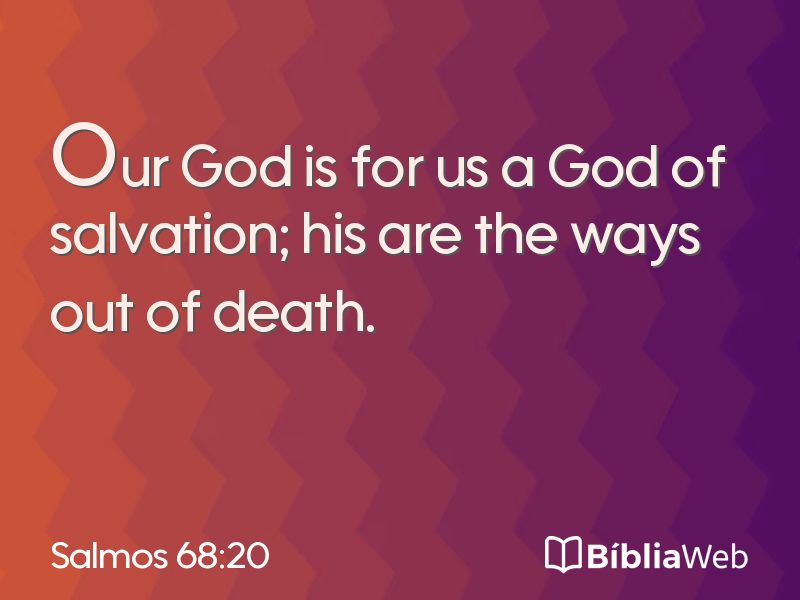 Salmos 68:20 em imagem para compartilhar
