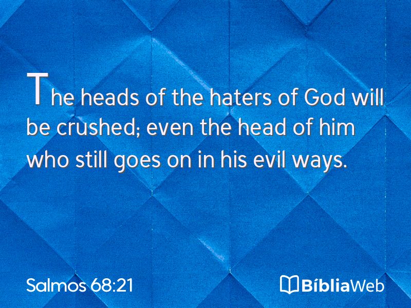 Salmos 68:21 em imagem para compartilhar