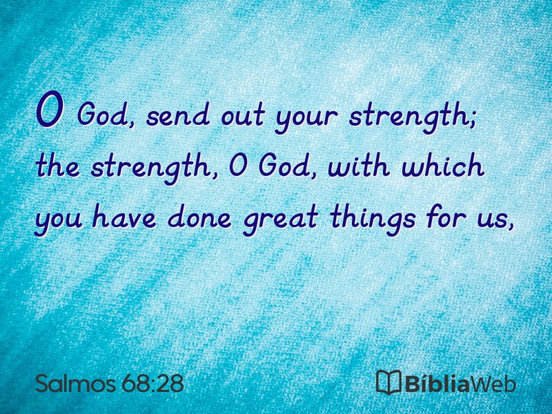 Salmos 68:28 em imagem para compartilhar